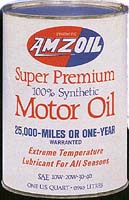 Can of Amsoil synthetic motor oil introduced back in 1972!